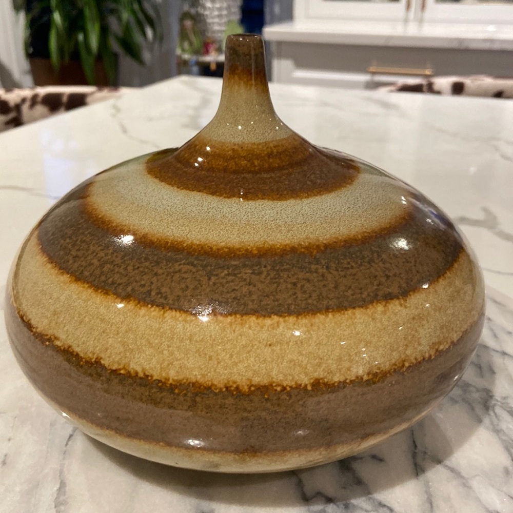 Vintage Ceramic Banded Glazed Pottery.
